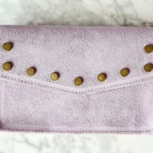 Lila – sude – schoudertasje- beltbag