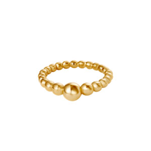 ring steel pearls – goud
